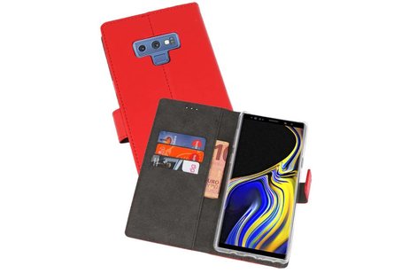 BAOHU Booktype Telefoonhoesjes - Bookcase Hoesje - Wallet Case -  Geschikt voor Galaxy Note 9 - Rood