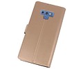 Booktype Telefoonhoesjes - Bookcase Hoesje - Wallet Case -  Geschikt voor Galaxy Note 9-  Goud