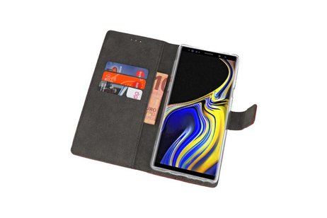 Booktype Telefoonhoesjes - Bookcase Hoesje - Wallet Case -  Geschikt voor Galaxy Note 9 - Bruin