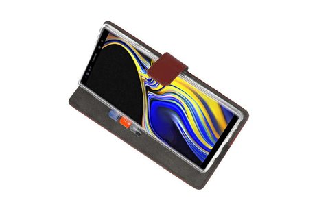 Booktype Telefoonhoesjes - Bookcase Hoesje - Wallet Case -  Geschikt voor Galaxy Note 9 - Bruin