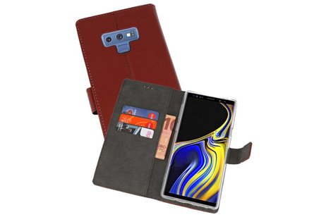 BAOHU Booktype Telefoonhoesjes - Bookcase Hoesje - Wallet Case -  Geschikt voor Galaxy Note 9 - Bruin