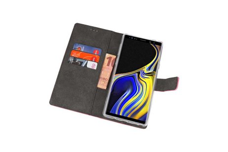 Booktype Telefoonhoesjes - Bookcase Hoesje - Wallet Case -  Geschikt voor Galaxy Note 9 - Roze