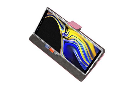 BAOHU Booktype Telefoonhoesjes - Bookcase Hoesje - Wallet Case -  Geschikt voor Galaxy Note 9 - Roze