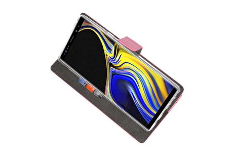 Booktype Telefoonhoesjes - Bookcase Hoesje - Wallet Case -  Geschikt voor Galaxy Note 9 - Roze