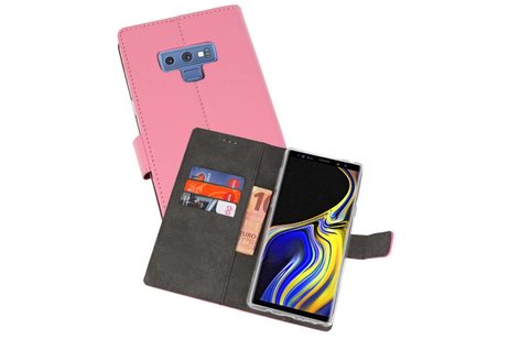 BAOHU Booktype Telefoonhoesjes - Bookcase Hoesje - Wallet Case -  Geschikt voor Galaxy Note 9 - Roze