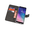 Booktype Telefoonhoesjes - Bookcase Hoesje - Wallet Case -  Geschikt voor Samsung Galaxy A6 (2018) - Zwart