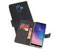 Booktype Telefoonhoesjes - Bookcase Hoesje - Wallet Case -  Geschikt voor Samsung Galaxy A6 (2018) - Zwart