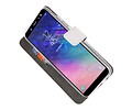 BAOHU Booktype Telefoonhoesjes - Bookcase Hoesje - Wallet Case -  Geschikt voor Samsung Galaxy A6 (2018) - Wit