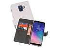 BAOHU Booktype Telefoonhoesjes - Bookcase Hoesje - Wallet Case -  Geschikt voor Samsung Galaxy A6 (2018) - Wit