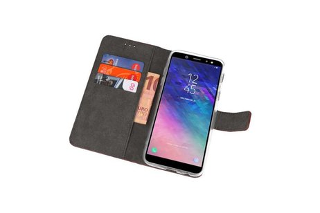 BAOHU Booktype Telefoonhoesjes - Bookcase Hoesje - Wallet Case -  Geschikt voor Samsung Galaxy A6 (2018) - Bruin