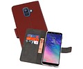 Booktype Telefoonhoesjes - Bookcase Hoesje - Wallet Case -  Geschikt voor Samsung Galaxy A6 (2018) - Bruin