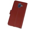 BAOHU Booktype Telefoonhoesjes - Bookcase Hoesje - Wallet Case -  Geschikt voor Samsung Galaxy A6 (2018) - Bruin