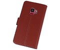 BAOHU Booktype Telefoonhoesjes - Bookcase Hoesje - Wallet Case -  Geschikt voor Samsung Galaxy S9 - Bruin