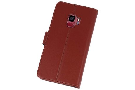 BAOHU Booktype Telefoonhoesjes - Bookcase Hoesje - Wallet Case -  Geschikt voor Samsung Galaxy S9 - Bruin