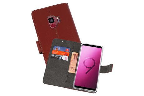 Booktype Telefoonhoesjes - Bookcase Hoesje - Wallet Case -  Geschikt voor Samsung Galaxy S9 - Bruin