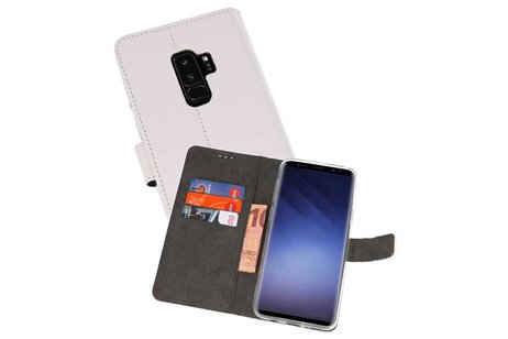 Booktype Telefoonhoesjes - Bookcase Hoesje - Wallet Case -  Geschikt voor Samsung Galaxy S9 Plus - Wit