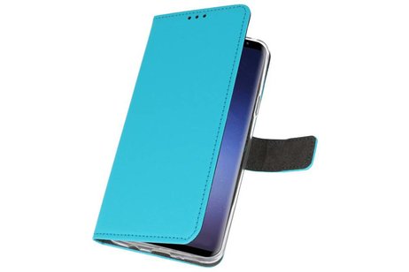 Booktype Telefoonhoesjes - Bookcase Hoesje - Wallet Case -  Geschikt voor Samsung Galaxy S9 Plus - Blauw