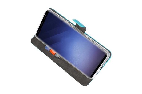 Booktype Telefoonhoesjes - Bookcase Hoesje - Wallet Case -  Geschikt voor Samsung Galaxy S9 Plus - Blauw