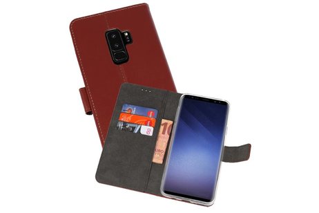 BAOHU Booktype Telefoonhoesjes - Bookcase Hoesje - Wallet Case -  Geschikt voor Samsung Galaxy S9 Plus - Bruin