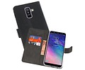 BAOHU Booktype Telefoonhoesjes - Bookcase Hoesje - Wallet Case -  Geschikt voor Samsung Galaxy A6 Plus (2018) - Zwart