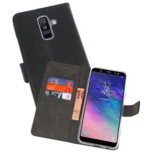 Booktype Telefoonhoesjes - Bookcase Hoesje - Wallet Case -  Geschikt voor Samsung Galaxy A6 Plus (2018) - Zwart