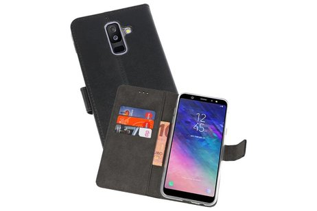BAOHU Booktype Telefoonhoesjes - Bookcase Hoesje - Wallet Case -  Geschikt voor Samsung Galaxy A6 Plus (2018) - Zwart