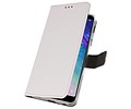 BAOHU Booktype Telefoonhoesjes - Bookcase Hoesje - Wallet Case -  Geschikt voor Samsung Galaxy A6 Plus (2018) - Wit