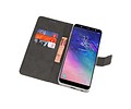 Booktype Telefoonhoesjes - Bookcase Hoesje - Wallet Case -  Geschikt voor Samsung Galaxy A6 Plus (2018) - Wit