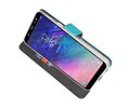 BAOHU Booktype Telefoonhoesjes - Bookcase Hoesje - Wallet Case -  Geschikt voor Samsung Galaxy A6 Plus (2018) - Blauw