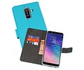BAOHU Booktype Telefoonhoesjes - Bookcase Hoesje - Wallet Case -  Geschikt voor Samsung Galaxy A6 Plus (2018) - Blauw