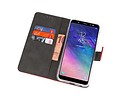BAOHU Booktype Telefoonhoesjes - Bookcase Hoesje - Wallet Case -  Geschikt voor Samsung Galaxy A6 Plus (2018) - Rood
