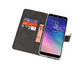 Booktype Telefoonhoesjes - Bookcase Hoesje - Wallet Case -  Geschikt voor Samsung Galaxy A6 Plus (2018) - Goud