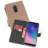 BAOHU Wallet Cases Hoesje Samsung Galaxy A6 Plus (2018) Goud