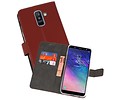 BAOHU Booktype Telefoonhoesjes - Bookcase Hoesje - Wallet Case -  Geschikt voor Samsung Galaxy A6 Plus (2018) - Bruin