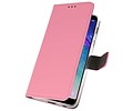 BAOHU Booktype Telefoonhoesjes - Bookcase Hoesje - Wallet Case -  Geschikt voor Samsung Galaxy A6 Plus (2018) - Roze