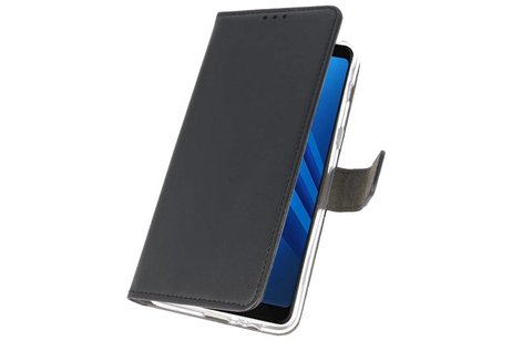 BAOHU Booktype Telefoonhoesjes - Bookcase Hoesje - Wallet Case -  Geschikt voor Galaxy A8 Plus 2018 - Zwart