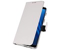 BAOHU Booktype Telefoonhoesjes - Bookcase Hoesje - Wallet Case -  Geschikt voor Galaxy A8 Plus 2018 - Wit