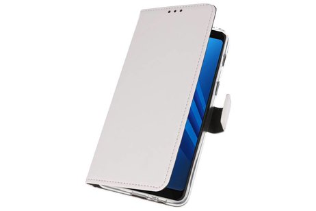 BAOHU Booktype Telefoonhoesjes - Bookcase Hoesje - Wallet Case -  Geschikt voor Galaxy A8 Plus 2018 - Wit