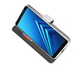 BAOHU Booktype Telefoonhoesjes - Bookcase Hoesje - Wallet Case -  Geschikt voor Galaxy A8 Plus 2018 - Wit