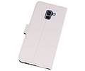 BAOHU Booktype Telefoonhoesjes - Bookcase Hoesje - Wallet Case -  Geschikt voor Galaxy A8 Plus 2018 - Wit