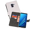 BAOHU Booktype Telefoonhoesjes - Bookcase Hoesje - Wallet Case -  Geschikt voor Galaxy A8 Plus 2018 - Wit