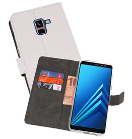BAOHU Wallet Cases Hoesje Galaxy A8 Plus 2018 Wit