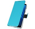 BAOHU Booktype Telefoonhoesjes - Bookcase Hoesje - Wallet Case -  Geschikt voor Galaxy A8 Plus 2018 - Blauw