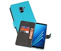 Booktype Telefoonhoesjes - Bookcase Hoesje - Wallet Case -  Geschikt voor Galaxy A8 Plus 2018 - Blauw