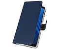 BAOHU Booktype Telefoonhoesjes - Bookcase Hoesje - Wallet Case -  Geschikt voor Galaxy A8 Plus 2018 - Navy
