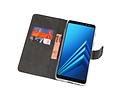 Booktype Telefoonhoesjes - Bookcase Hoesje - Wallet Case -  Geschikt voor Galaxy A8 Plus 2018 - Navy