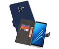 Booktype Telefoonhoesjes - Bookcase Hoesje - Wallet Case -  Geschikt voor Galaxy A8 Plus 2018 - Navy