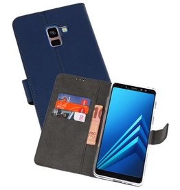 BAOHU Wallet Cases Hoesje Galaxy A8 Plus 2018 Navy
