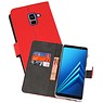 BAOHU Wallet Cases Hoesje Galaxy A8 Plus 2018 Rood