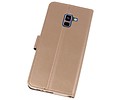 BAOHU Booktype Telefoonhoesjes - Bookcase Hoesje - Wallet Case -  Geschikt voor Galaxy A8 Plus 2018 - Goud